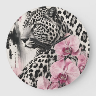 Reloj Redondo Grande LeoOrchid Love