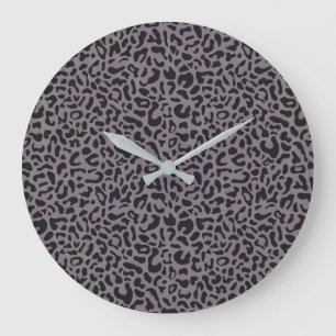 Reloj Redondo Grande Leopardo