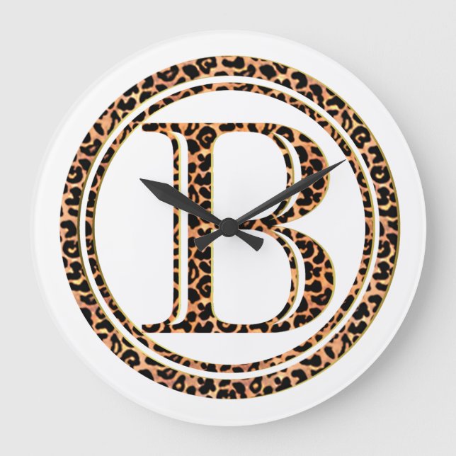 Reloj Redondo Grande leopardo B (Anverso)