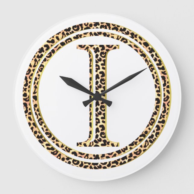 Reloj Redondo Grande leopardo I (Anverso)