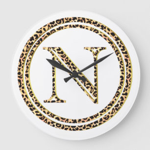 Reloj Redondo Grande Leopardo N