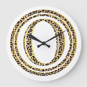 Reloj Redondo Grande Leopardo O