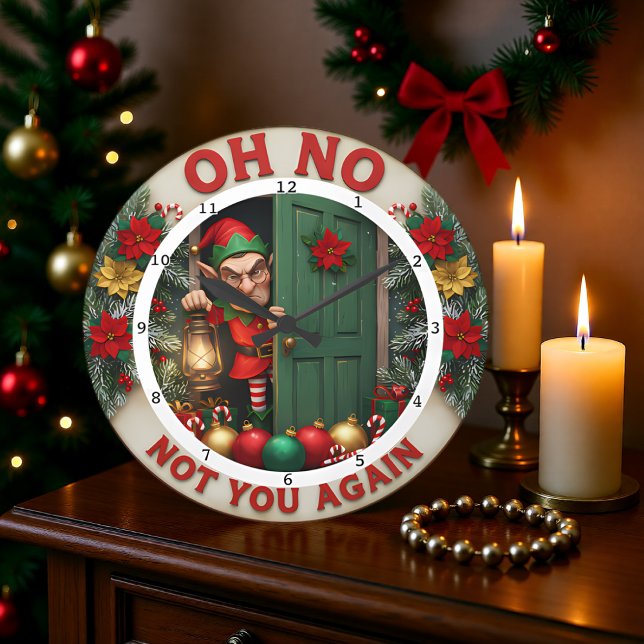 Reloj Redondo Grande Let It Snow Happy Holidays (Subido por el creador)