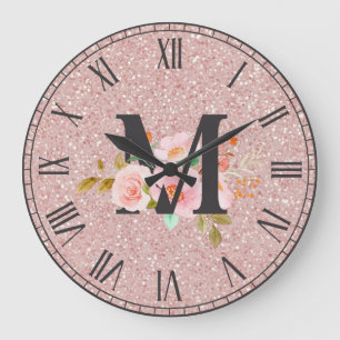 Reloj Redondo Grande Letra M