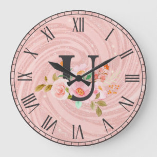 Reloj Redondo Grande Letra U