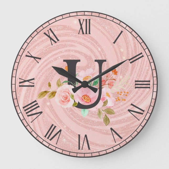 Reloj Redondo Grande Letra U (Anverso)