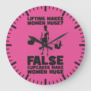 Reloj Redondo Grande ¿Levantar Hace Que Las Mujeres Sean Enormes? FALSO