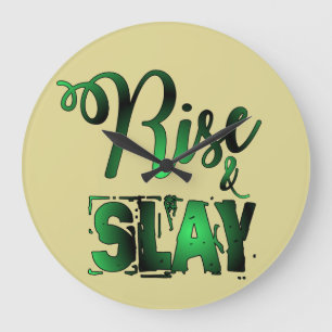 Reloj Redondo Grande Levantarse Y Slay