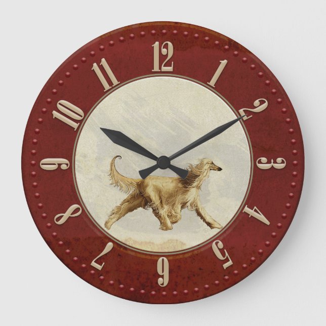 Reloj Redondo Grande Lévrier afghan aux allures (Anverso)