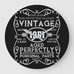 Reloj Redondo Grande Leyenda del mito masculino de 1951 70º cumpleaño