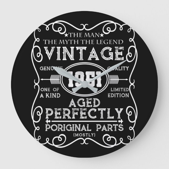 Reloj Redondo Grande Leyenda del mito masculino de 1951 70º cumpleaños (Anverso)