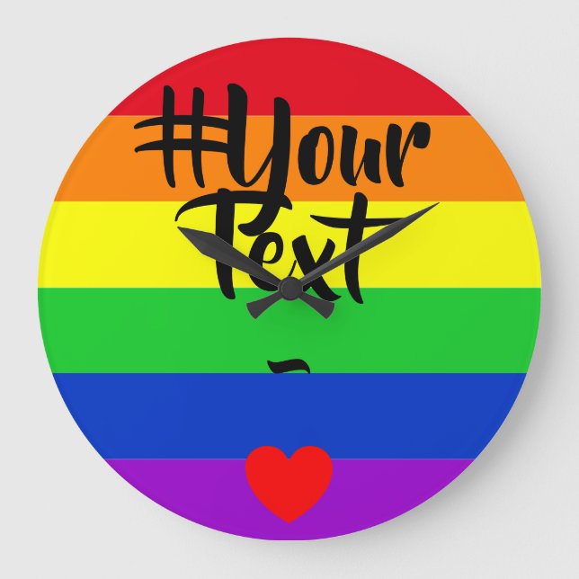 Reloj Redondo Grande #LGBT #love #primo #gay #lesbian #libertad #desfil (Anverso)