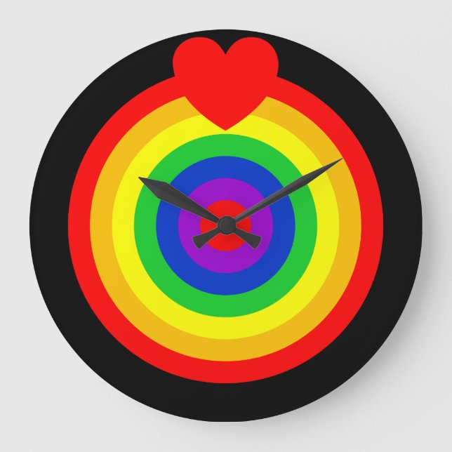 Reloj Redondo Grande #LGBT #love #primo #gay #lesbian #libertad #desfil (Anverso)