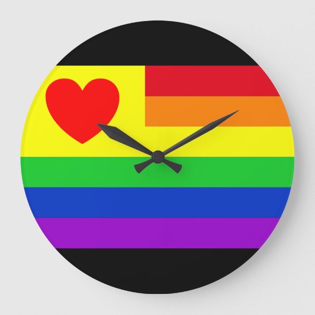 Reloj Redondo Grande #LGBT #love #primo #gay #lesbian #libertad #desfil (Anverso)