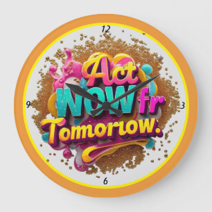 Reloj Redondo Grande "Liberar un futuro brillante"