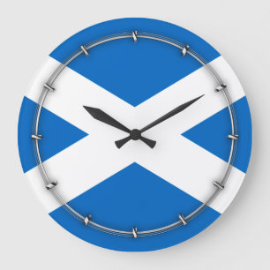 Reloj Redondo Grande Libertad de la bandera de Escocia