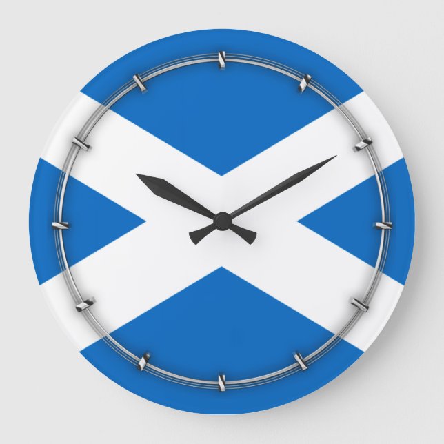 Reloj Redondo Grande Libertad de la bandera de Escocia (Anverso)