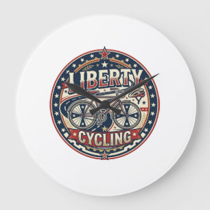 Reloj Redondo Grande Liberty Cycling Patriótico Ciclismo Patriótico Vin