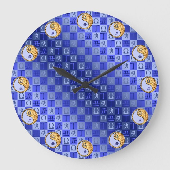 Reloj Redondo Grande Libra & Buey de Fuego (Anverso)