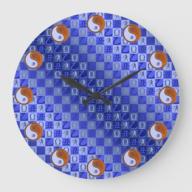 Reloj Redondo Grande Libra & Buey de Madera (Anverso)
