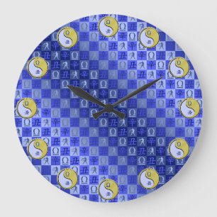 Reloj Redondo Grande Libra & Buey de Metal