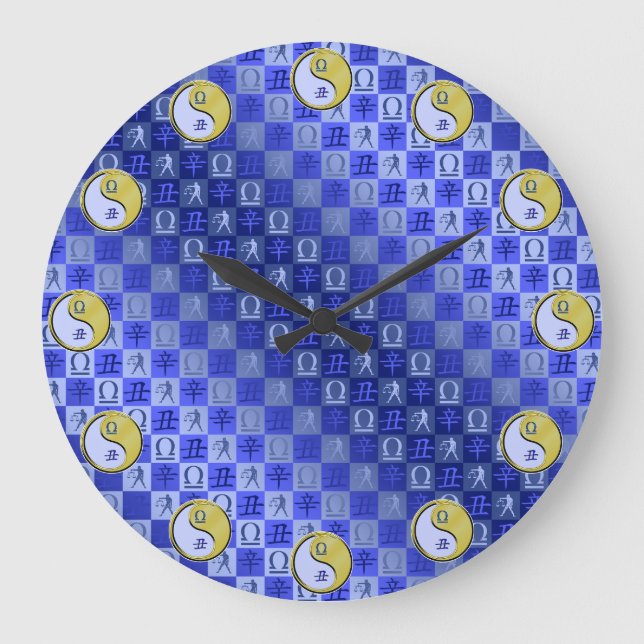 Reloj Redondo Grande Libra & Buey de Metal (Anverso)