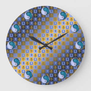 Reloj Redondo Grande Libra & Caballo de Agua