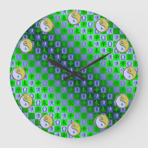 Reloj Redondo Grande Libra & Cabra de Metal