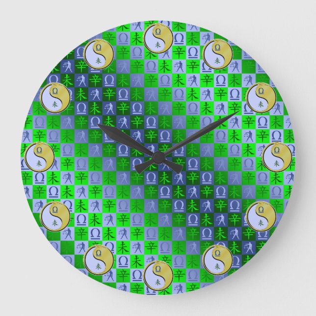 Reloj Redondo Grande Libra & Cabra de Metal (Anverso)