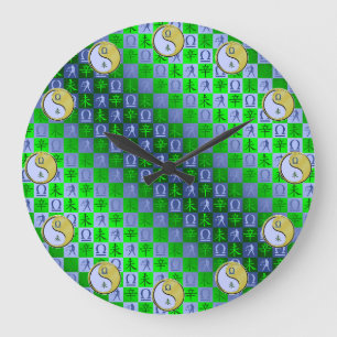 Reloj Redondo Grande Libra & Cabra de Metal