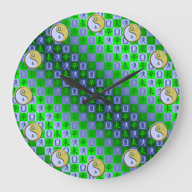Reloj Redondo Grande Libra & Cabra de Metal (Anverso)