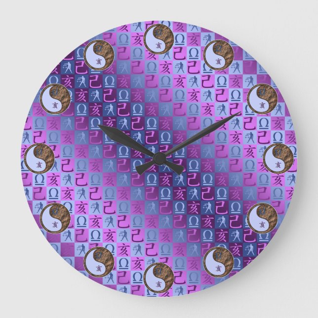 Reloj Redondo Grande Libra & Cerdo de Tierra (Anverso)