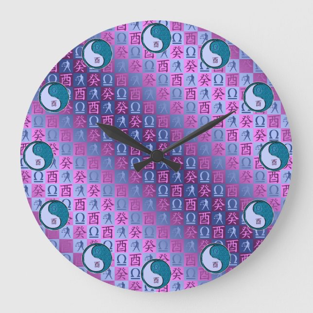 Reloj Redondo Grande Libra & Gallo de Agua (Anverso)