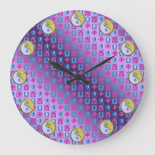 Reloj Redondo Grande Libra & Gallo de Metal