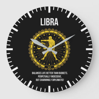Reloj Redondo Grande Libra - Horóscopo, humor gracioso del Rótulo Zodia