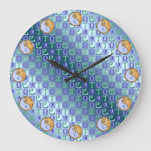 Reloj Redondo Grande Libra & Serpiente de Fuego