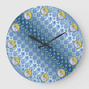 Reloj Redondo Grande Libra & Serpiente de Metal