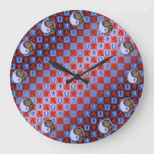 Reloj Redondo Grande Libra & Tigre de Tierra