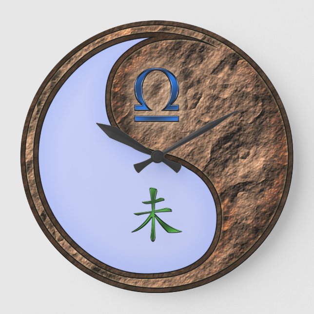 Reloj Redondo Grande Libra y Cabra de Tierra (Anverso)