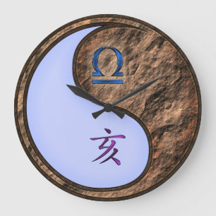 Reloj Redondo Grande Libra y Cerdo de Tierra