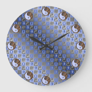 Reloj Redondo Grande Libra y Conejo de Tierra