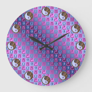 Reloj Redondo Grande Libra y Gallo de Tierra