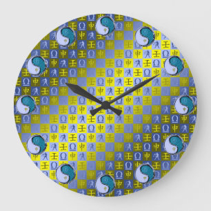 Reloj Redondo Grande Libra y Mono de Agua