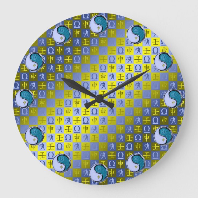 Reloj Redondo Grande Libra y Mono de Agua (Anverso)