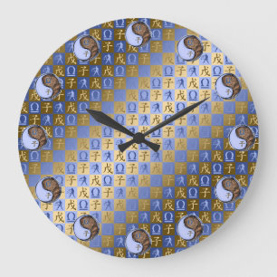 Reloj Redondo Grande Libra y Rata de Tierra