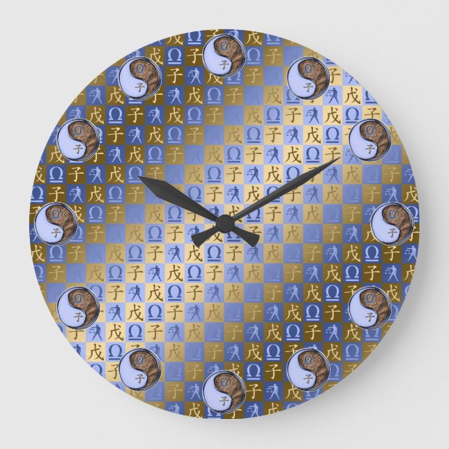 Reloj Redondo Grande Libra y Rata de Tierra (Anverso)