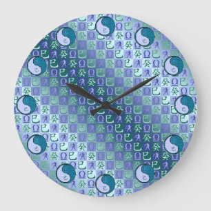 Reloj Redondo Grande Libra y Serpiente de Agua