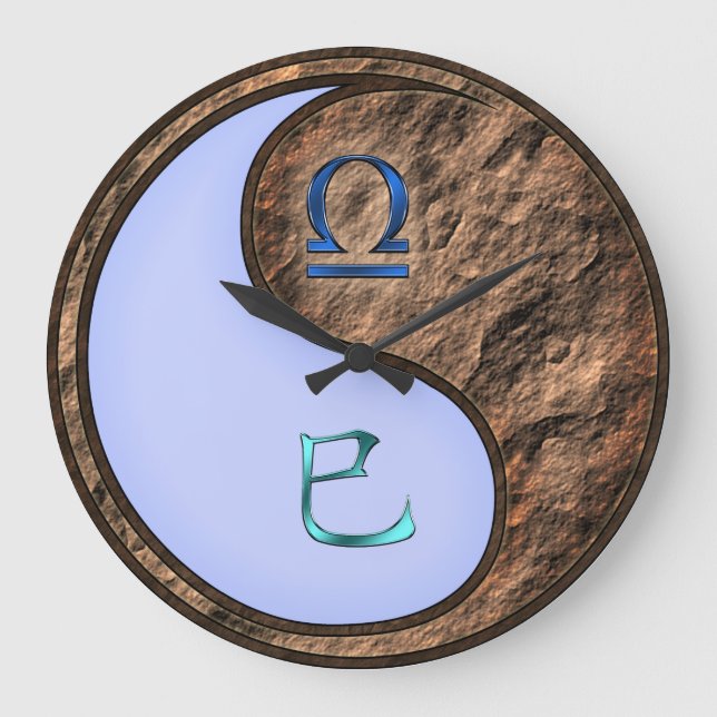 Reloj Redondo Grande Libra y Serpiente de Tierra (Anverso)