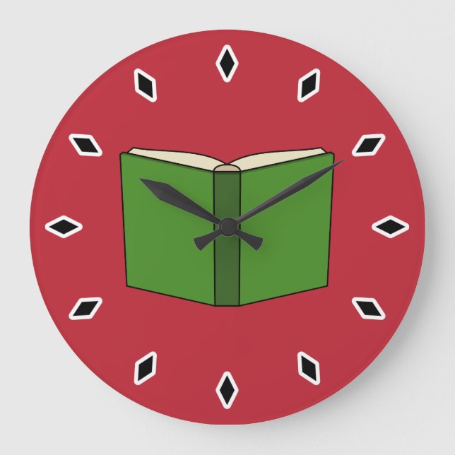 Reloj Redondo Grande Libro Verde personalizado (Anverso)