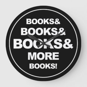 Reloj Redondo Grande Libros y libros